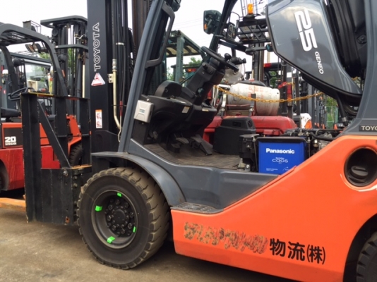 ขายรถโฟลคลิฟท์ TOYOTA 52-8FD25 ,รถพันกว่าชั่วโมง, เครื่องยนต์ดีเซล 3Z ,งาปรับยืดออกได้ 2.5 m, เสายกสูง 6.5 เมตร , รถนำเข้าจากญี่ปุ่น 100\% ขายรถโฟลคลิฟท์ TOYOTA 52-8FD25 ,รถพันกว่าชั่วโมง, เครื่องยนต์ดีเซล 3Z ,งาปรับยืดออกได้ 2.5 m, เสายกสูง 6.5 เมตร , รถนำเข้าจากญี่ปุ่น 100\%