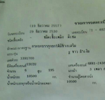 สิบล้อ อีชูชุ ร็อค 6HH1-195แรง 2เพา สโลสอินเตอร์4สปีส สภาพดีสวยพร้อมใช้ ทะเบียนพร้อมโอน สิบล้อ อีชูชุ ร็อค 6HH1-195แรง 2เพา สโลสอินเตอร์4สปีส สภาพดีสวยพร้อมใช้ ทะเบียนพร้อมโอน