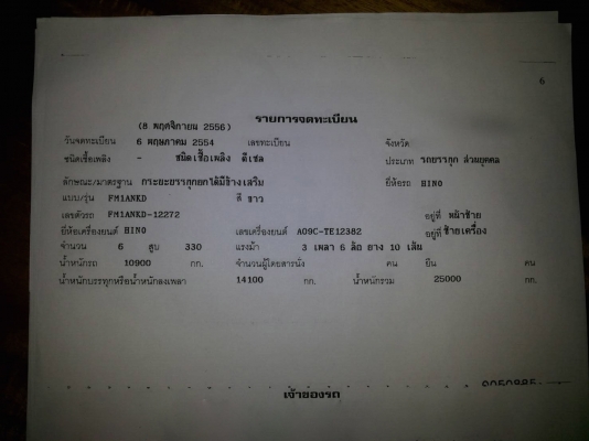รถฮีโน่ 10 ล้อดั้ม FM1A 330 แรงม้า ปี 54. , ( รถวิ่ง 2xx,xxx กม. ) สนใจติดต่อ 081 - 6079515