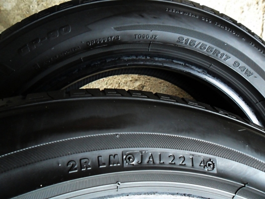 ยาง17 ลงพื้นปี15 บริดสโตน 215-55-R17 (4เส้น4,300)