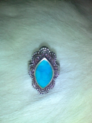 แหวนเงิน92.5 เทอร์ควอยซ์แท้