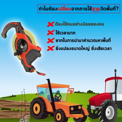 เครื่องจีพีเอสที่เป็นจีพีเอส 100\% สำหรับงานวัดพื้นที่โดยเฉพาะสำหรับรถเกี่ยว รถไถ รังวัด ถมที่ นายหน้า รังวัด เกษตรกร ใช้งานง่าย แม่นยำสูง เมนูภาษาไทย