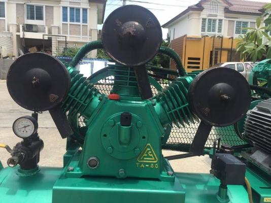 ปั๊มลม Fusheng TA80  ( สเป็คพิเศษ) 3 สูบ มอเตอร์ 5HP 3เฟส 380 V ถัง 155L