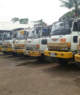 ปิดการ(ขาย)แล้วครับ พ่วงละ 585,000บ สิบล้อ ฮีโน่ FM187L HO7C185แรง แม่ลูก 3คานยัด สภาพดีพร้อมใช้งาน