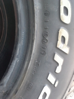 BF All USA. 265/75/16 ปลายปี12 สภาพสวยๆ 1ชุด