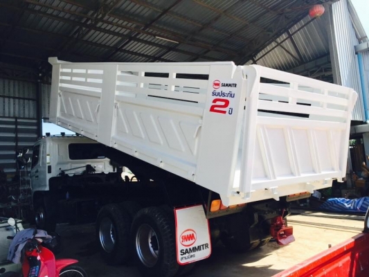 ขายรถบรรทุกสิบล้อดัมพ์ HINO mega เครื่อง 260 แรง ปี 47 กระบะดัมพ์สามมิตร มีระบบลากพ่วง รถสวยยางเต็ม ทะเบียนพร้อม