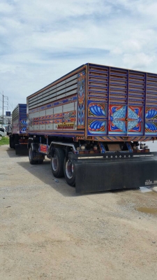 ขายรถพ่วง HINO เครื่อง 344 แรง แม่ปี 55 ลูกปี 59 ลูก 3 เพลาแท้ยาว 6.80 เมตร กระบะอู่พงษ์ไพบูลย์บ้านโป่ง ยาง 80\% ทะเบียนพร้อม