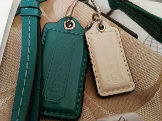 กระเป๋าสะพาย COACH รุ่น SIGNATURE STRIPE DUFFLE F21905....สภาพ .