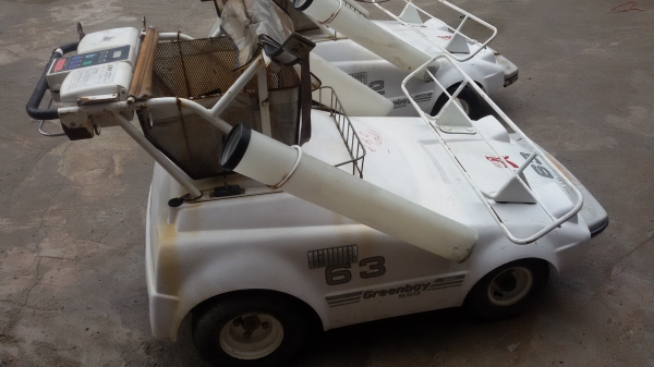 รถกอล์ฟไฟฟ้า เบอร์63 แบบเดินตาม ใช้งานได้ปกติ พร้อมรีโมท มือ2จากญี่ปุ่น