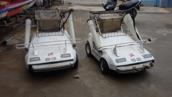 รถกอล์ฟไฟฟ้า เบอร์63 แบบเดินตาม ใช้งานได้ปกติ พร้อมรีโมท มือ2จากญี่ปุ่น