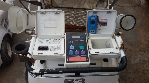 รถกอล์ฟไฟฟ้า เบอร์63 แบบเดินตาม ใช้งานได้ปกติ พร้อมรีโมท มือ2จากญี่ปุ่น