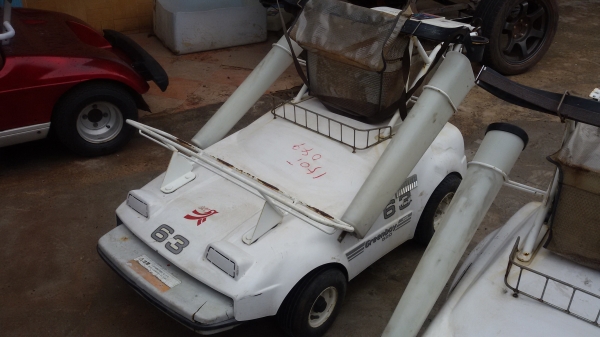 รถกอล์ฟไฟฟ้า เบอร์63 แบบเดินตาม ใช้งานได้ปกติ พร้อมรีโมท มือ2จากญี่ปุ่น