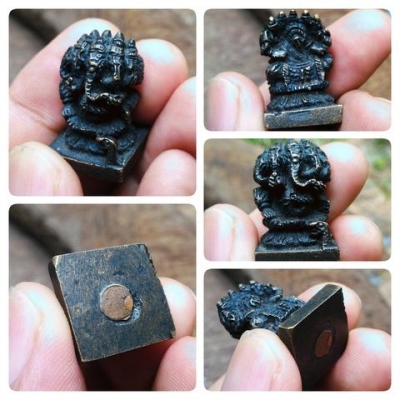 กริ่งพระพิฆเนศ ปางห้าเศียร ก้นอุด ปางนี้เป็นปางที่พิเศษสุดๆ ขอพรประทานความสำเร็จชนะอุปสรรค