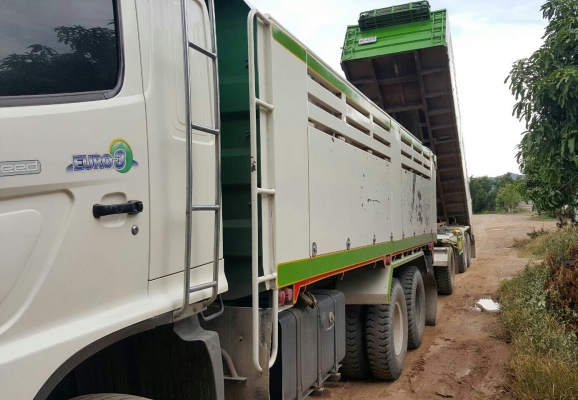 บรรทุก ฮีโน่ คิวดีอาร์ 344แรง พ่วงแม่-ลูก บรรทุก ฮีโน่ คิวดีอาร์ 344แรง พ่วงแม่-ลูก