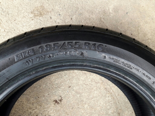 BRIDGESTONE รุ่น Ecopia EP200. 185 55R16 สัปดาห์ที่50 ปี2014 ลงพื้นจริงปี2015สภาพสวยมากๆ ดอกเยอะมากๆ90\% ไม่มีปะคุ้มสุดๆ