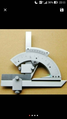 ชุดเครื่องมือวัดมุมแบบละเอียด ปรับการวัดได้โดยการหมุน ชิ้นงานทำจากเหล็กเครื่องมือ ที่วัดตรวจสอบได้ง่ายความแม่นย่ำ