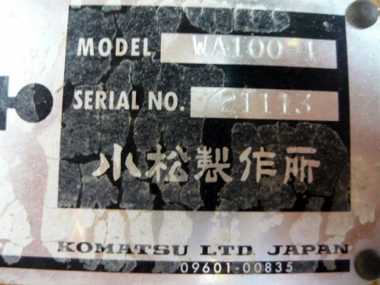 Komatsu WA100-1-21113-YR1987-3826 Hr สภาพสวยจริง ๆ นำเข้าจากญีปุ่น