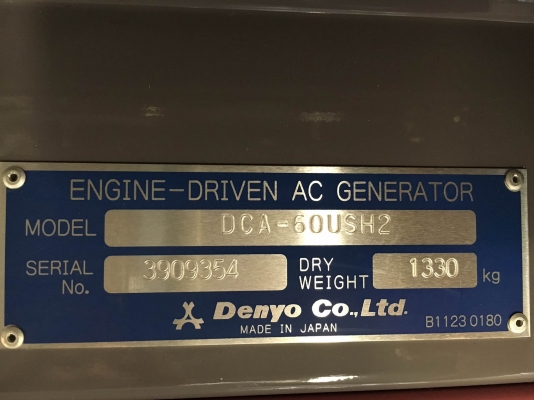 เครื่องปั่นไฟใหม่ DENYO DCA-60USH2 (60kva) ตู้เก็บเสียงเงียบ โทร. 080-6565422 (หนิง)