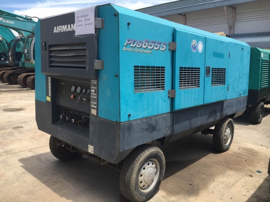 เครื่องปั๊มลม Airman PDS655S : 655cfm : 7บาร์ นำเข้าจากญี่ปุ่น โทร. 080-6565422 (หนิง)