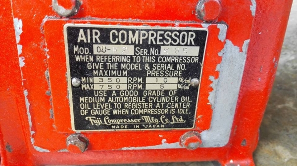 หัวปั้มลมญี่ปุ่น Fuji Japan ขนาด 1 แรง สภาพสวยสดแน่นมาเทสก่อนได้!!