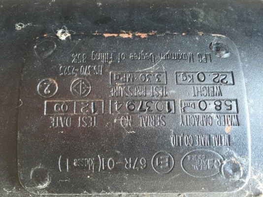 ถังก๊าช LPG ติดรถขนาดบรรจุ 58 ลิตร