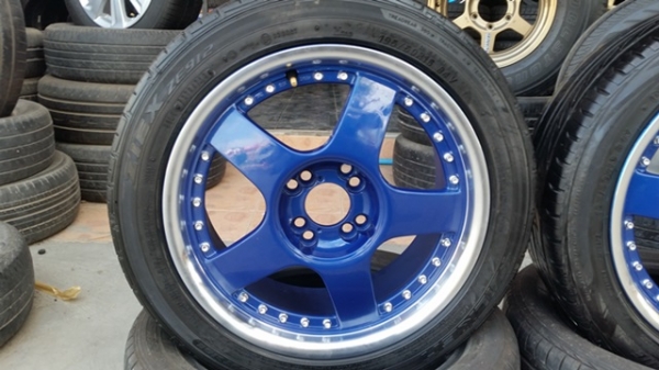 ขายล้อแม็ก LENSO 16กว้าง7 4รู100-114  ET40พร้อมยาง 4 ล้อ