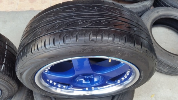 ขายล้อแม็ก LENSO 16กว้าง7 4รู100-114  ET40พร้อมยาง 4 ล้อ