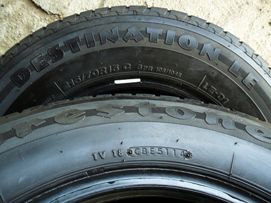 ยางกระบะขอบ15 ไฟร์สโตน215-70-R15 ลงพื้นปี15 (4เส้น 3,800)