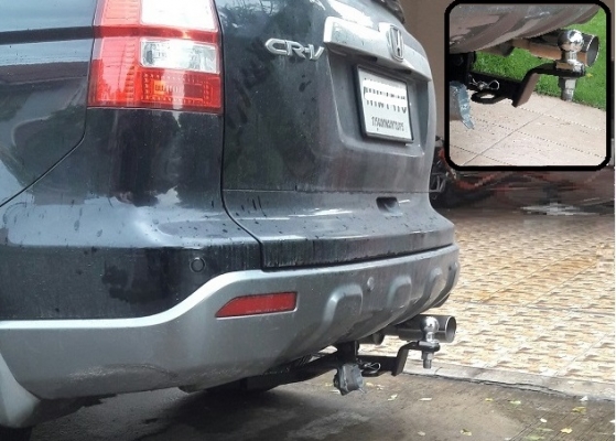 ชุดลากเรือสำหรับรถเก๋ง แบบแกนเสียบถอดได้ ไม่เจาะไม่เชื่อมรถ