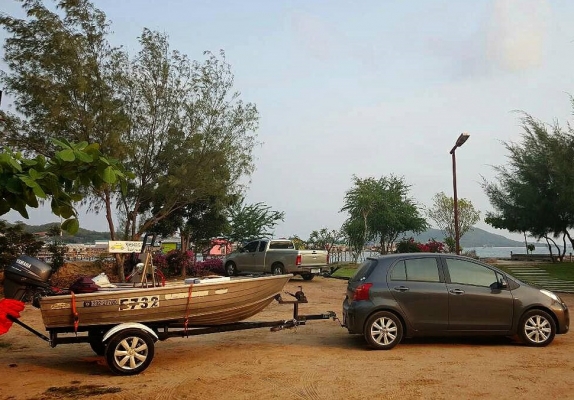 ชุดลากเรือสำหรับรถเก๋ง แบบแกนเสียบถอดได้ ไม่เจาะไม่เชื่อมรถ