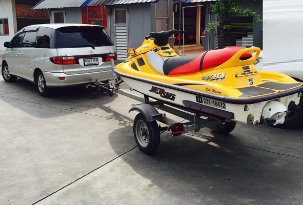 ชุดลากเรือสำหรับรถเก๋ง แบบแกนเสียบถอดได้ ไม่เจาะไม่เชื่อมรถ