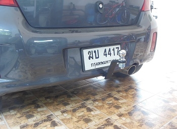 ชุดลากเรือสำหรับรถเก๋ง แบบแกนเสียบถอดได้ ไม่เจาะไม่เชื่อมรถ