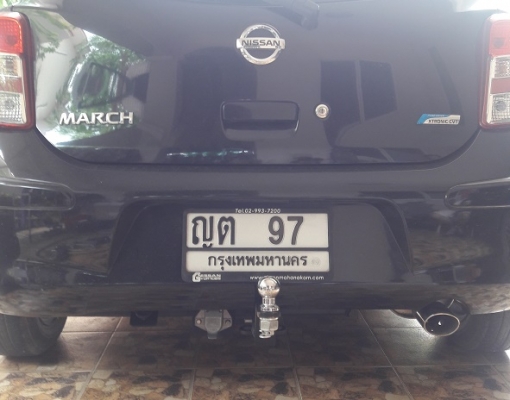 ชุดลากเรือสำหรับรถเก๋ง แบบแกนเสียบถอดได้ ไม่เจาะไม่เชื่อมรถ