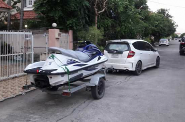 ชุดลากเรือสำหรับรถเก๋ง แบบแกนเสียบถอดได้ ไม่เจาะไม่เชื่อมรถ