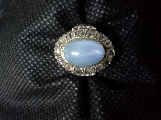 แหวนเพชรซีก อความารีน แหวนเพชรซีก อความารีน