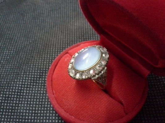 แหวนเพชรซีก อความารีน