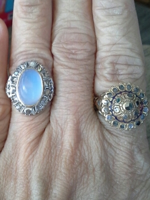 แหวนเพชรซีก อความารีน แหวนเพชรซีก อความารีน