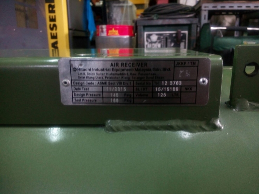 คุณลูกค้าท่านใดสนใจถังลมลูกสูบ HITACHI  125ลิตร โทรหาเราน้า