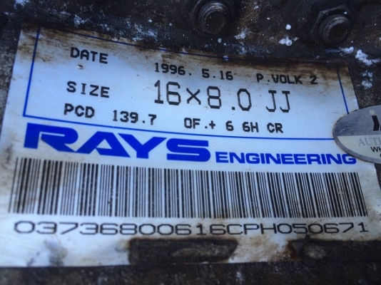 ล้อ Rays ขอบ 16 กว้าง 8 ออฟ 6 ครับ ล้อ Rays ขอบ 16 กว้าง 8 ออฟ 6 ครับ