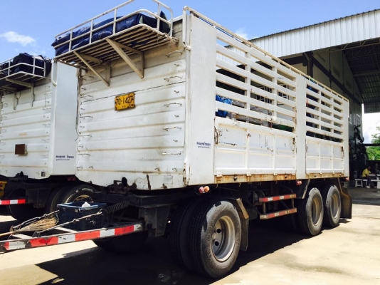 ขายรถพ่วงไม่ดัมพ์ ISUZU เครื่อง 320 แรง ปี 51 Max load แม่ลูกไม่ดัมพ์ ลูก 3 เพลาแท้ ทะเบียนพร้อม