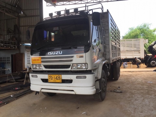 ขายรถพ่วงไม่ดัมพ์ ISUZU เครื่อง 320 แรง ปี 51 Max load แม่ลูกไม่ดัมพ์ ลูก 3 เพลาแท้ ทะเบียนพร้อม