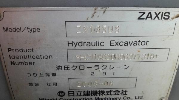 ขายค่ะ...HITACHI..ZX135US...มาใหม่...แทรค70...ปี2008...5,XXX..ชั่วโมง...เก่าญี่ปุ่น.สภาพสวยมากๆๆ  สนใจโทร..089-3818694...ดวงนภา...