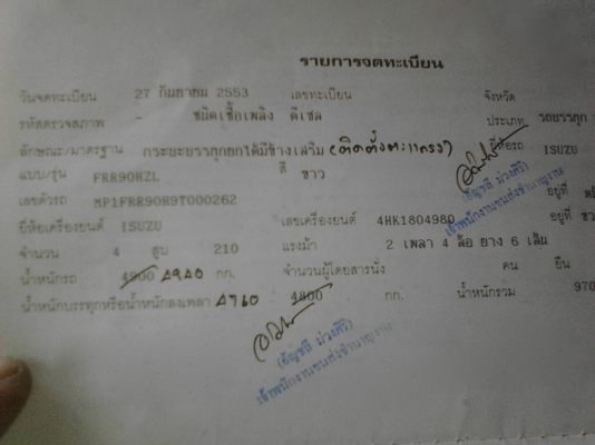 รถอีซูซุ 6 ล้อดั้ม FRR 210 แรงม้า ปี 53. , ( รถวิ่ง 6x,xxx กม. ) สนใจติดต่อ 081 - 6079515 รถอีซูซุ 6 ล้อดั้ม FRR 210 แรงม้า ปี 53. , ( รถวิ่ง 6x,xxx กม. ) สนใจติดต่อ 081 - 6079515