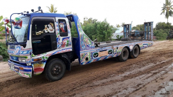 ขาย (770.000). เทรนเลอร์ 10ล้อ2เพลาขนรถเกี่ยวแบคโคร สวยสดพร้อมใช้งาน