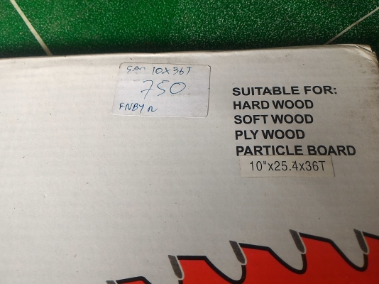 ใบเลื่อยวงเดือนติดคาร์ไบด์เพิ่มความทนทานยี่ห้อ KASCO ของใหม่ขนาด 10 นิ้ว 36 ฟัน ใช้งานตัดได้เอนกประสงค์