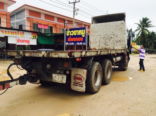 ขายรถพ่วงพื้นเรียบ Isuzu เครื่อง 360 แรง ปี 51 พื้นเรียบแม่ลูก ลูก 7 เมตร ทะเบียนพร้อม