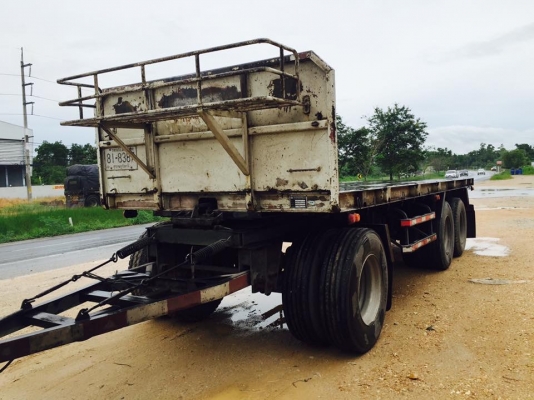 ขายรถพ่วงพื้นเรียบ Isuzu เครื่อง 360 แรง ปี 51 พื้นเรียบแม่ลูก ลูก 7 เมตร ทะเบียนพร้อม