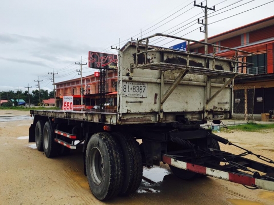 ขายรถพ่วงพื้นเรียบ Isuzu เครื่อง 360 แรง ปี 51 พื้นเรียบแม่ลูก ลูก 7 เมตร ทะเบียนพร้อม