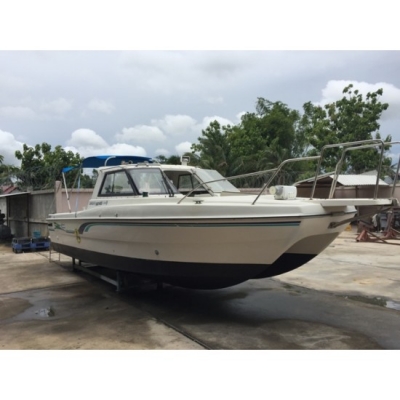 ขายเรือตกปลาไฟเบอร์ Catamaran Nissan SunCat 8 มือสองญี่ปุ่น