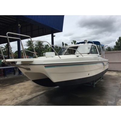 ขายเรือตกปลาไฟเบอร์ Catamaran Nissan SunCat 8 มือสองญี่ปุ่น